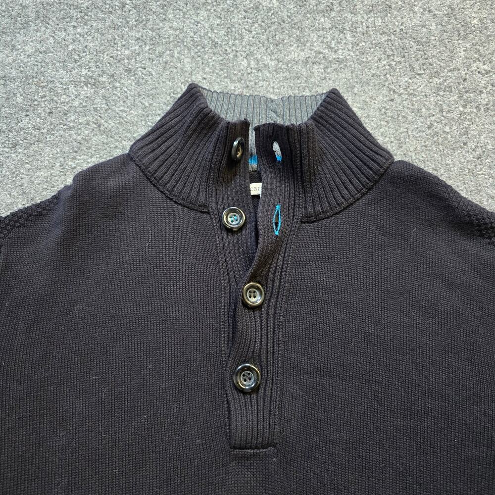 Carbon 2 Cobalt Sweater Mens Size Large Black Knit High Neck Long Sleeve Casual - Picture 5 of 10